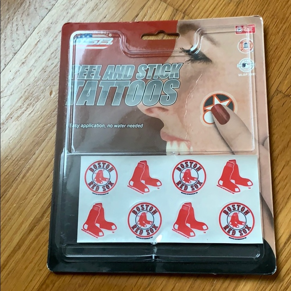 ☃️Peel and stick Red Sox tattoo